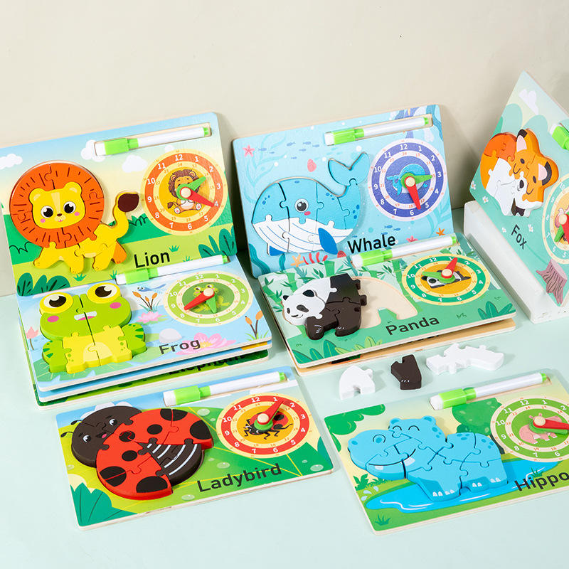 Wooden Puzzle With Clock