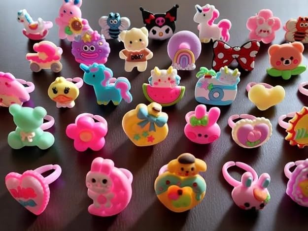 Cartoon Rings With Light