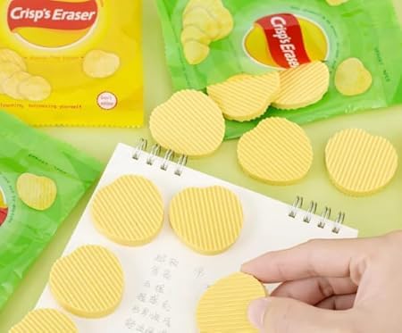 Potato Chip Shaped Erasers