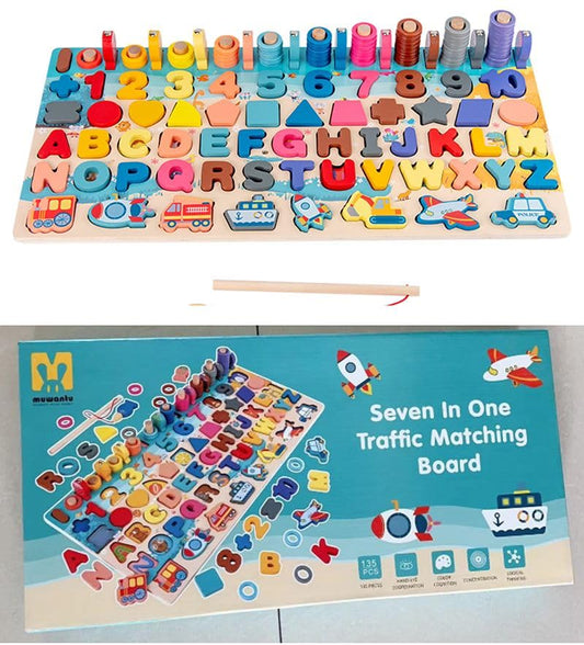 7 in 1 Wooden Board Game