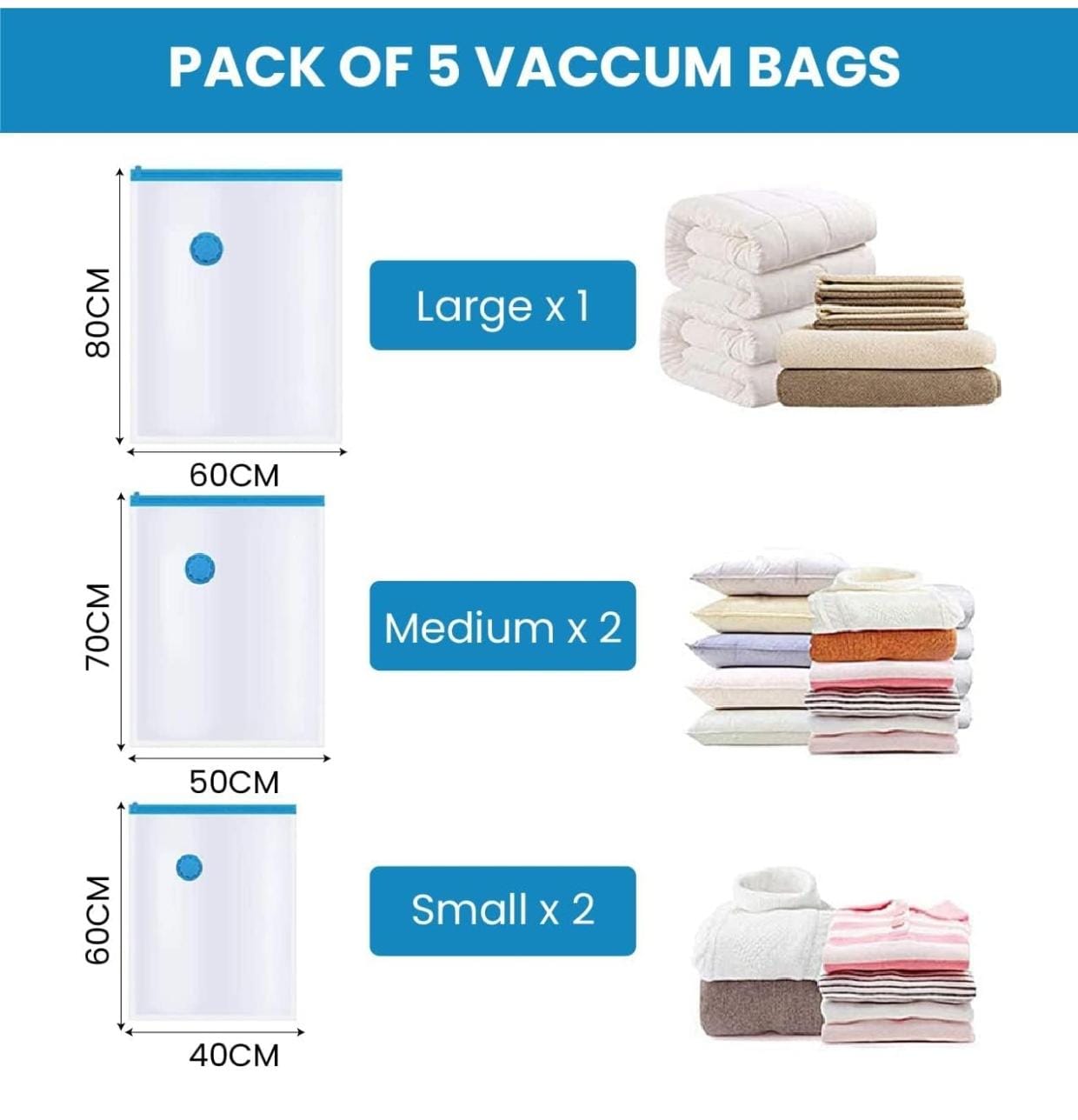 Ziplock Compression Sealer Bags